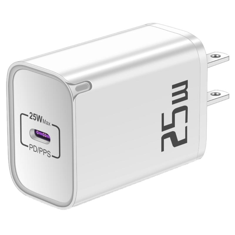 Быстрое зарядное устройство 25 Вт USB C Type C PD для быстрой зарядки, удобное для путешествий, настенные вилки AC100-240 В 50-60 Гц