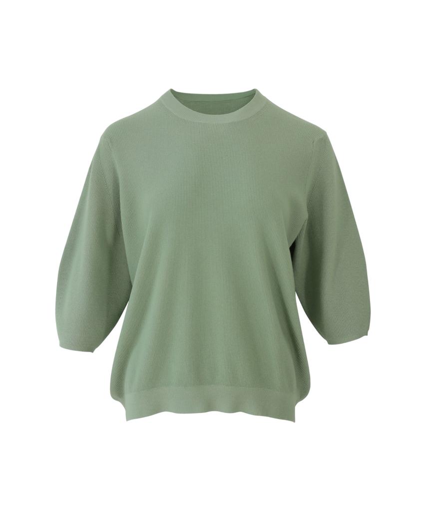 Baseukala Длинный рукав реглан Круглый вырез Капри Вязаный (5Colors)