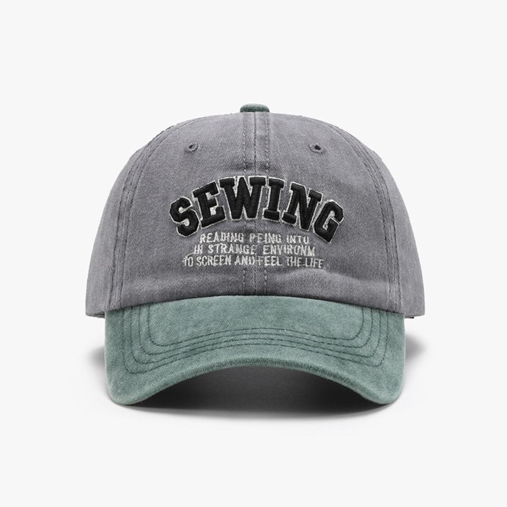Letter Embroidery Baseball Caps Washed Sunscreen Cap Casual Dad Hat Unisex