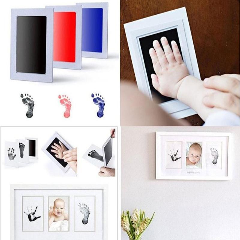 Набор для новорожденного DIY отпечатки рук и ног, чернильные подушечки, фоторамка с отпечатками рук, сувенирные аксессуары для малышей, безопасный чистый подарок для детского душа