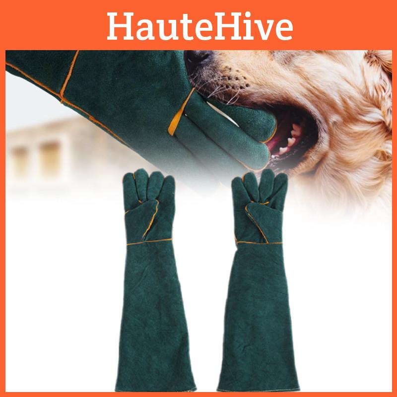 Сварочные перчатки из премиальной кожи 60 см Утолщенные Очень длинные Прочные Защитные Рабочие перчатки