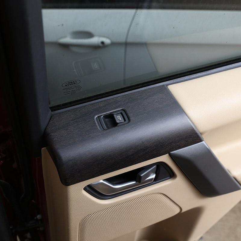 Для Land Rover Freelander 2 12-15 Стайлинг автомобиля ABS дуб текстура древесины автомобиля дверь окна кнопка подъема панель крышка наклейка автомобиля