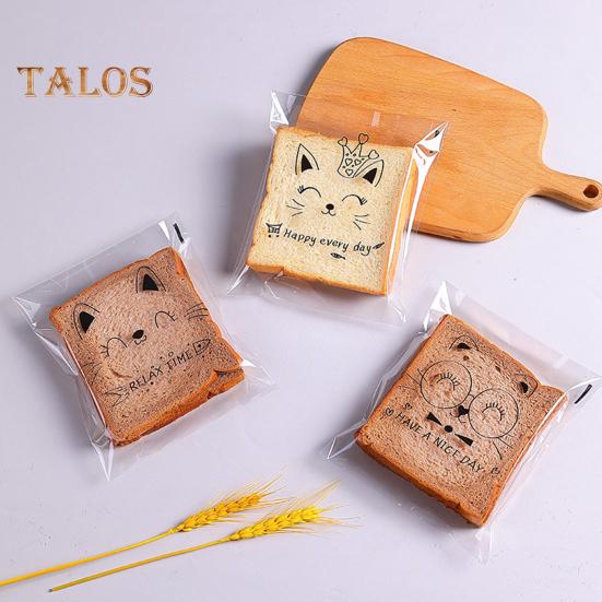 100 шт. сумки для конфет, экологически чистые многофункциональные пищевые утилиты, милые животные, домашние сумки для булочек с ананасом, кухонные принадлежности