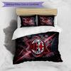 AC Milan Pattern Printed 3PCS Bedding Set Soft Skin-Friendly Washable Duvet Cover & Pillowcases Set All Season Bedroom