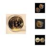 Памятная монета Bitcoin с металлическим основанием и акриловым дисплеем для деловых подарков