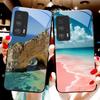 Пейзаж с закатом на побережье Для Motorola Moto Edge 20 Lite 30 Pro 40 Neo 50 Ultra X30 Pro G14 G22 G24 G75 G84 G85 Стеклянный чехол для телефона