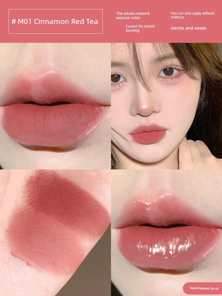 Honey Gate Will Always Be There! Brings a Korean Vibe~Akf Lip Mud M21 Grapefruit Honeydew Color Creamy Sweet Orange Lipstick