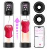 Electric Penis Pump Automatic Electric Enlargement Male Masturbator Male Penis Extender with Rose Shaped Inner Sleeve Adult Sex Toys