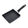 Mini Frying Pan Black Household Portable Japanese Style Egg Frying Pan Rectangular Mini Omelet Pan