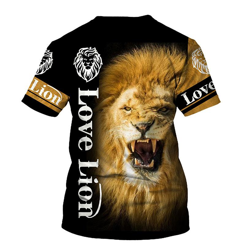 Lion King Printed Men's T-shirt 3d Printed Summer New Crew Neck Short Sleeve T-shirt Top Trend Style Men's Clothing Fashion Casual T-shirt