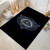 "Black Carpet with Geometric and Nordic Pattern Design for Living Room" Suitable for use as an anti-slip for living room bedroom sofas