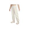 Nike Solid Color Logo Embroidered Drawstring High Waist Fleece Cuffed Casual Pants Women bottoms Khaki DQ5888-104