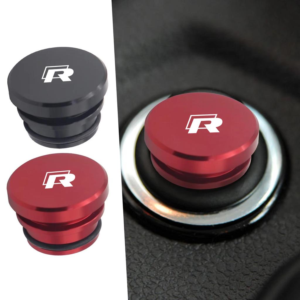 1PC Aluminum Dustproof Plugs Car Cigarette Lighter Plug For Volkswagen VW Rline R Line Touareg Badge POLO Jetta Golf GTI Passat zr8