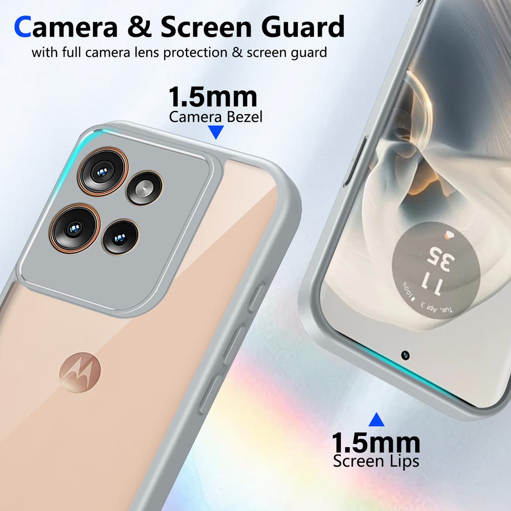 For Motorola Thinkphone 25 XT2409-6 Case Plating Bumper Shockproof Clear Back Cover Hard Matte Phone Case for Moto Thinkphone25