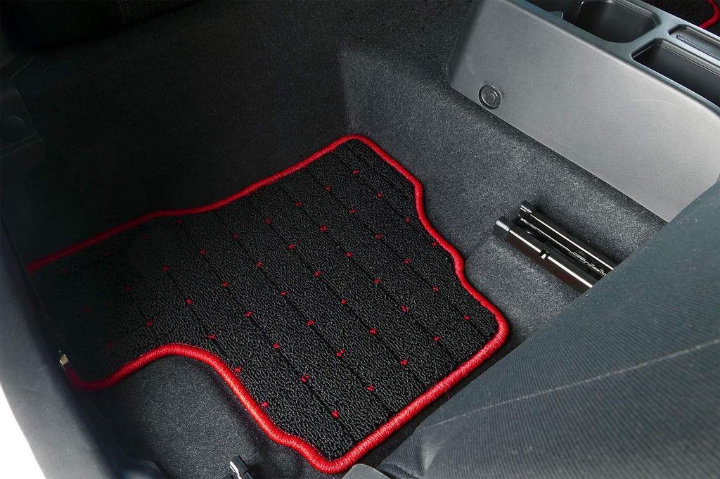 MONSTER SPORT Floor Mats for Jimny Jimny Sierra MT Black x [JB64W] / [JB74W] vehicles, Red, 894500-5500M