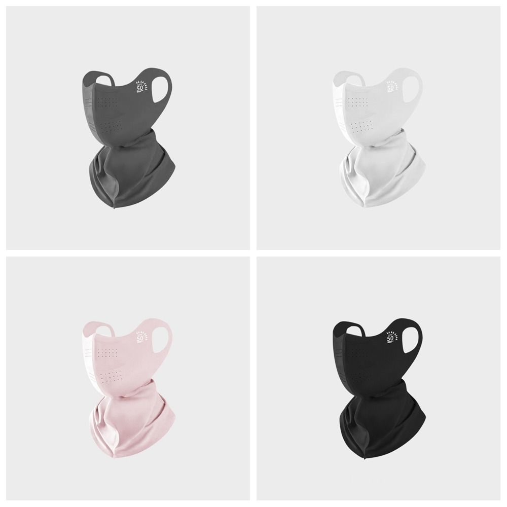 Anti UV Ice Silk Face Cover UPF 50+ Neck Wrap Cover Fashion Full-Face Sunscreen Veil Climbing