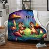Custom Name "Adventurous Forest Friends" blanket for Couch & Bed, Plush Cozy Fuzzy Blanket Super Soft & Warm Blankets for Fall and Winter. 0908424
