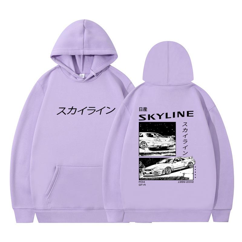 Autumn and Winter New Anime Drift AE86 Initial D Printing Fashion Casual Hooded Men's and Women's Sweatshirt