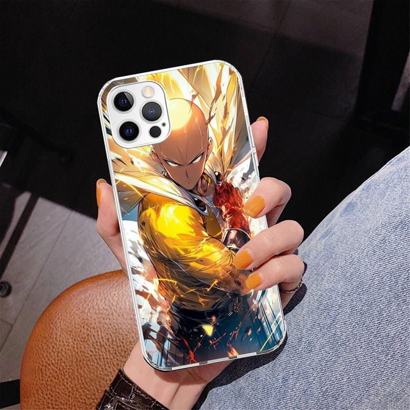 Anime One-Punch Man Phone Case For iPhone 17 Air 16 Pro Max 16E 15 + 14 Plus 11 12 13 Mini 7 8 SE Gift Print Cover Fundas 17 Air