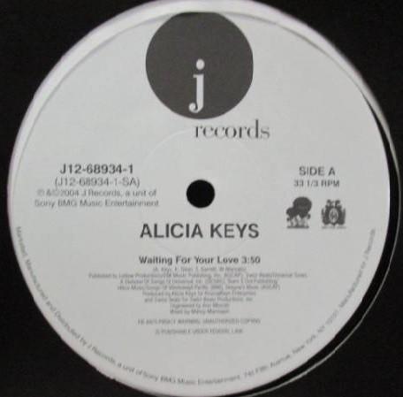 12inch Record ALICIA KEYS Waiting For Your Love No One Remi J12689341 J 2004 Japan SoulFunk Used