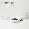 Corelle Monteverde San Jose Square Sealed Food Storage Container 3p (300ml) Dishwasher Oven Safe White
