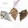 Miss Sugar Vintage Women Men Wolf Lapel Brooch Pin Collar Jewelry Shirt Jeans Jacket Badge
