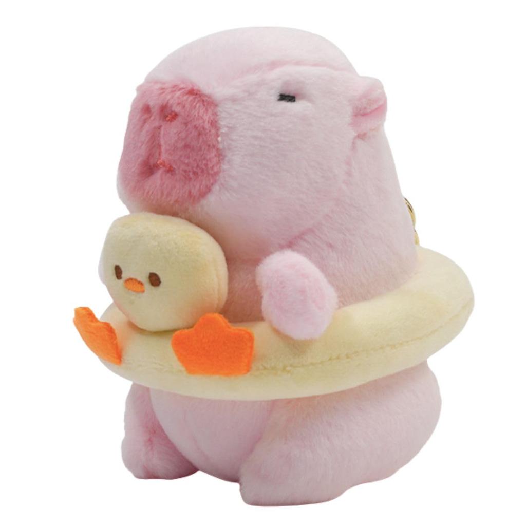 Clearstone Capybara Plush Keychain Chabimaru Float 13cm Pink (Duck)