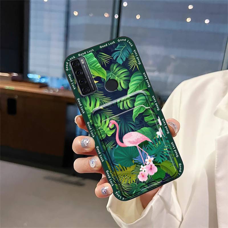 Graffiti Waterproof Phone Case For TCL 20 SE Card Slot Shockproof Anti-dust Dirt-resistant Durable Card Bag Cute Cartoon