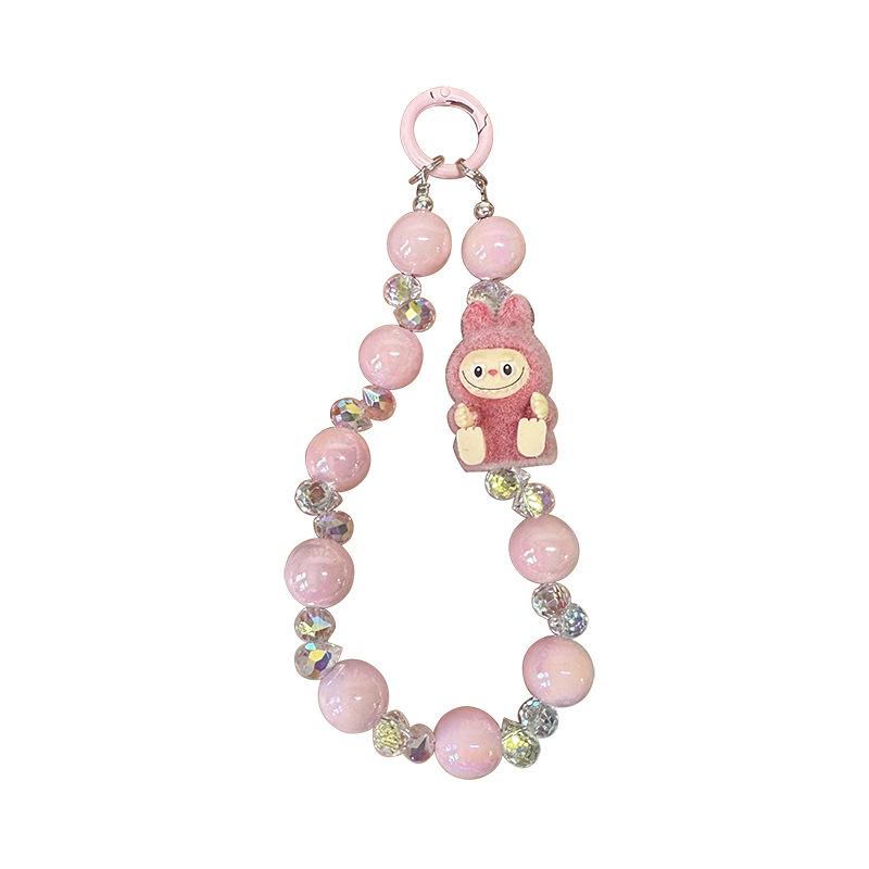 Labub Cartoon Doll Mobile Phone Lanyard DIY Keychain Pendant Student Couple Bag Pendant Small Gift