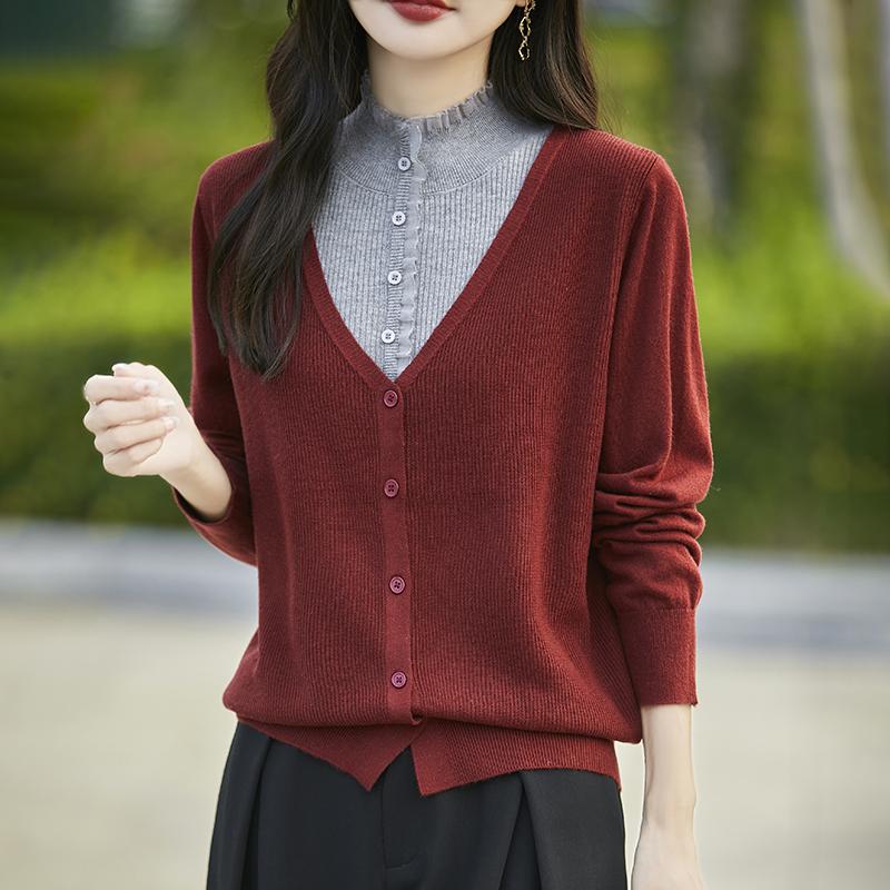 Женский кашемировый свитер Qinghe кашемир 50% шелк 50% шерсть осенне-зимний кашемировый кардиган мягкий и теплый
