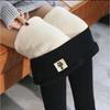 Women's Autumn and Winter High Waisted Leggings with Added Wool and Thickened Lamb Wool Leggings Warm Pants