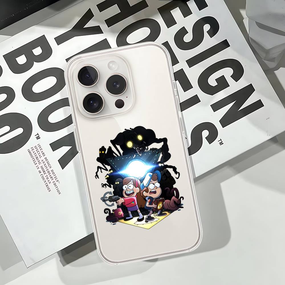 Милый Чехол для Телефона Гравити Фолз-S Мягкий Прозрачный Чехол Для IPhone 17 16 15 14 13 12 11 Pro Max Mini Plus Защитный Чехол