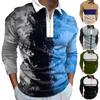 Men's Shirt Golf Shirt Retro Color Contrast Outdoor Street Long Sleeves Button-Down Print Clothing Apparel Fashion Designer Casual Breathable