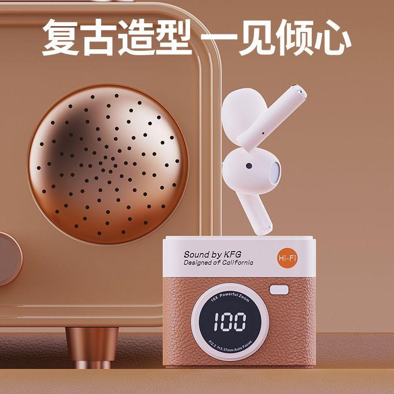 Ретро-камера Q88 2025 новый беспроводной Bluetooth-наушник полувкладыш сверхдолгое время работы от аккумулятора высокое качество звука