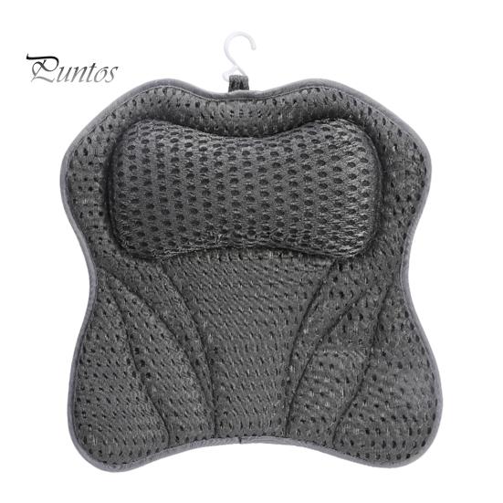 Подушка для ванны с 6 противоскользящими присосками, подголовник для ванны с сетчатой тканью 4D Air Mesh, подушка для поддержки шеи и спины, расслабляющие аксессуары для ванны