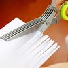 Stainless Steel Kitchen Scissors with Five Layers of Scallion Spice Shredded Food Office Paper Scissors