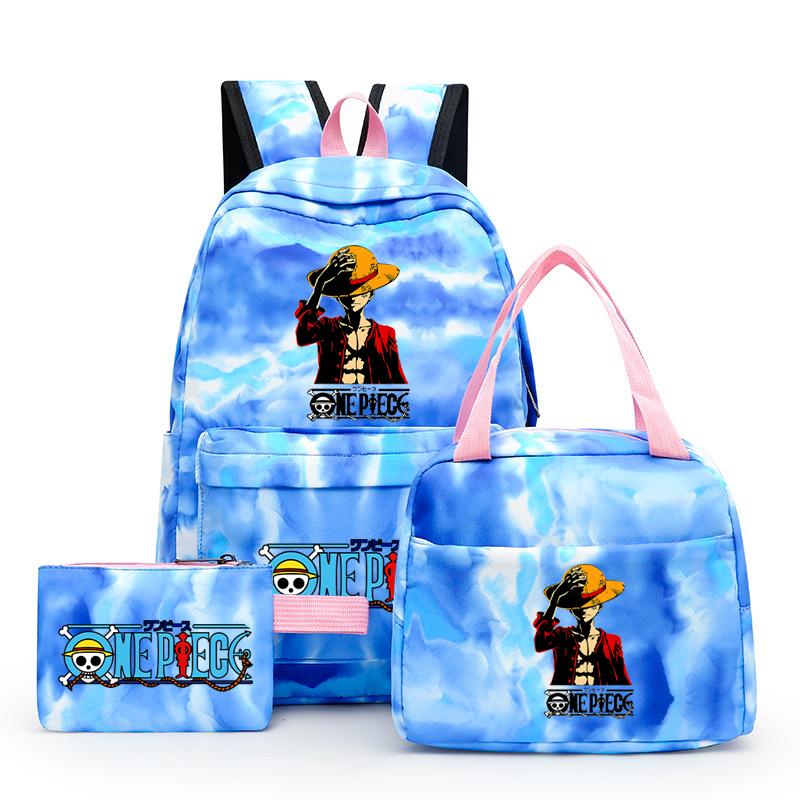 3 шт./компл. аниме цельный рюкзак большой емкости кавайный рюкзак с ланчем сумка пенал для девочки мальчика подростка школьная сумка дорожная сумка рюкзак