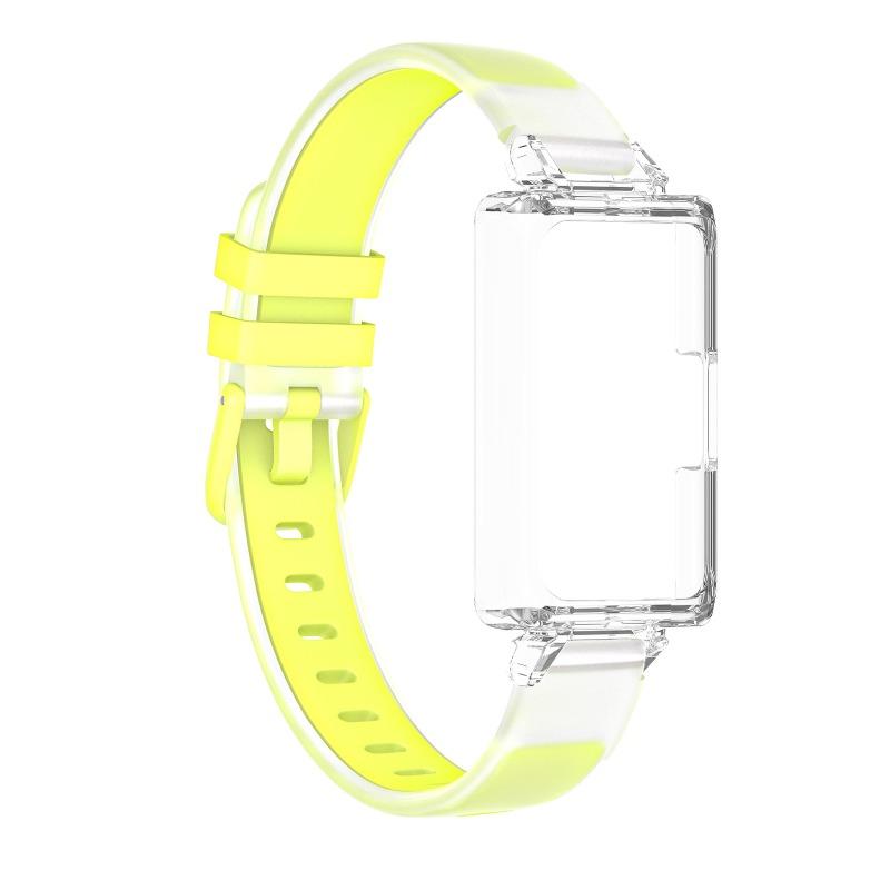 Чехол для ПК + Полупрозрачный двухцветный силиконовый ремешок для Huawei band 11Pro 11ProNFC