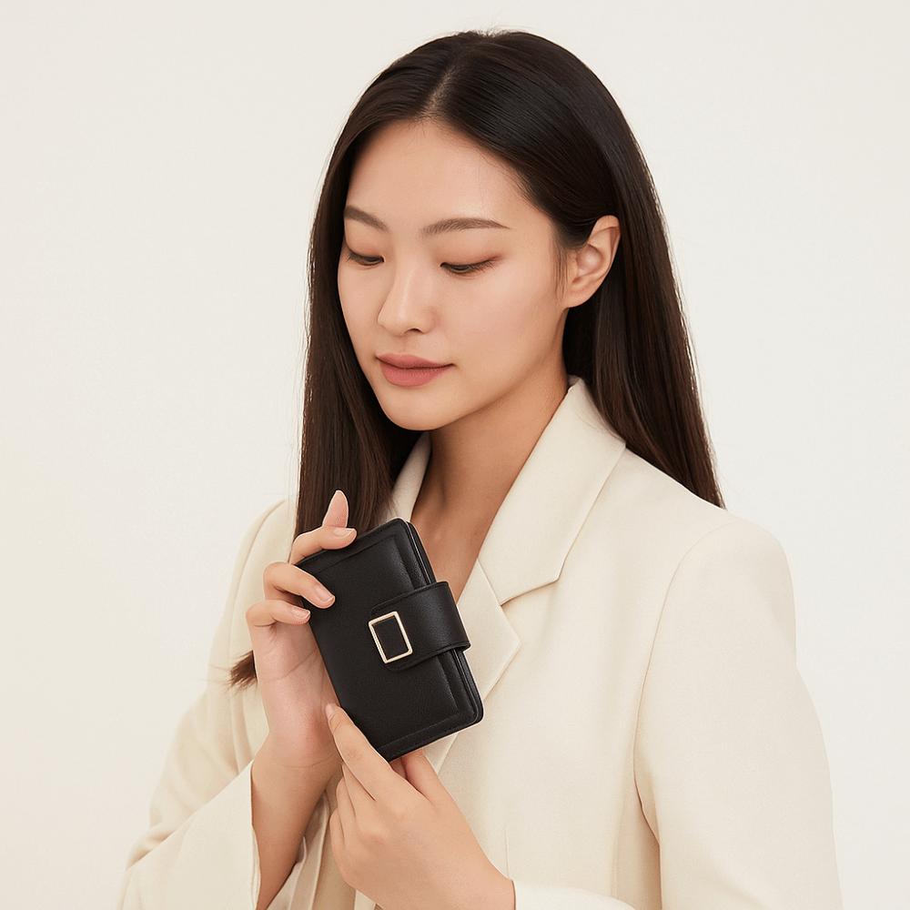 ПУ Кошелек с несколькими отделениями для карт Минималистичный картхолдер Корейский стиль Кошелек для монет Девушка