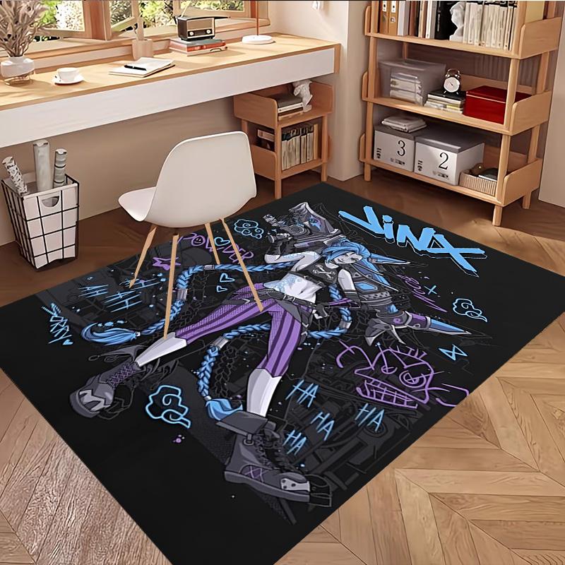 Jinx Print Rug, Washable Floor Carpet, For Entryway Dorm Laundry Room Office Study, Home Decor Birthday Christmas Gift