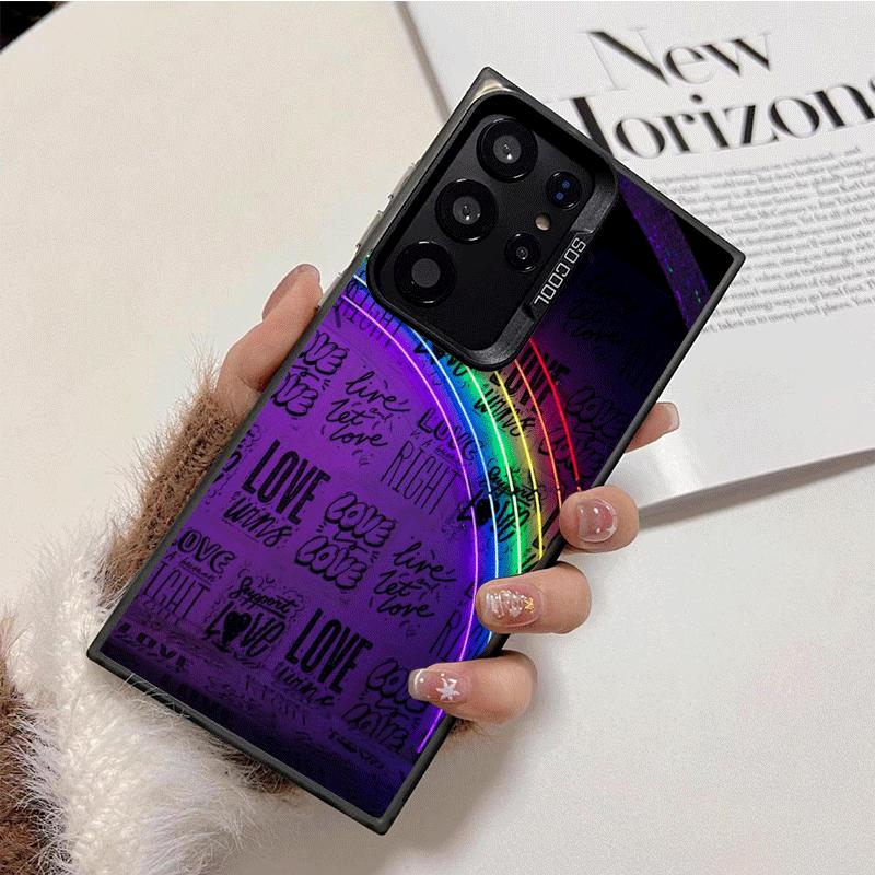 LGBT Rainbow Love Is Love Shockproof Phone Case for Samsung Galaxy S26 Edge S25 Ultra S24 FE S23 Plus S21 Cover Anti Fall Fundas