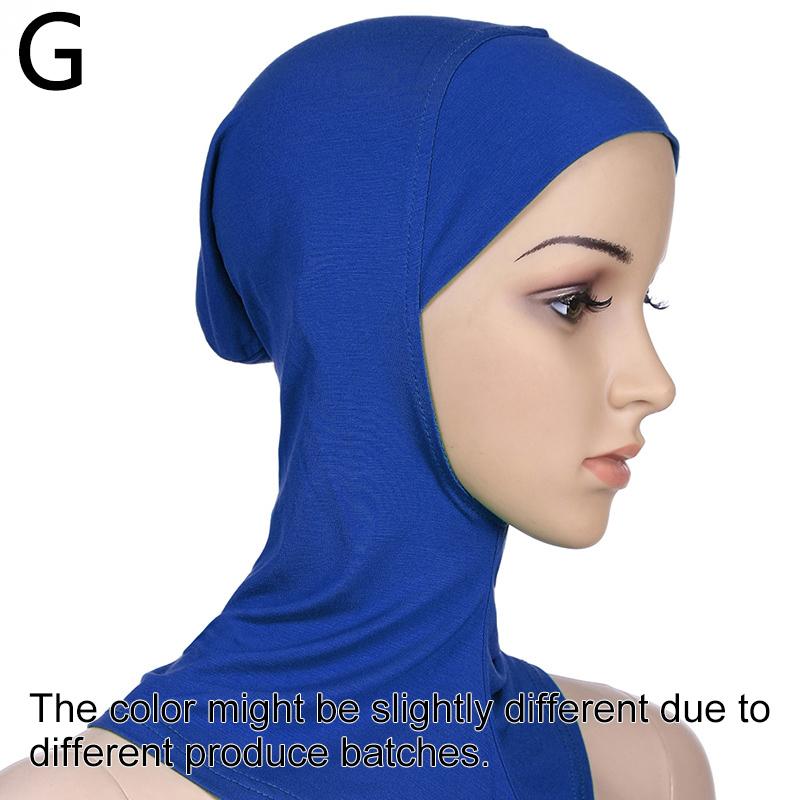Женская Шапка Чехол Шапочка Повязка на Голову Шарф Мусульманский Тюрбан Мусульманский Хиджаб Аксессуары для Одежды Однотонный Мягкий Женский