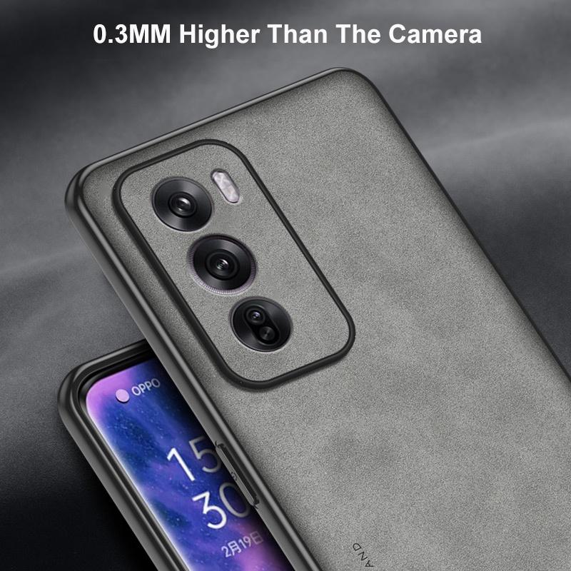 Для OPPO Reno 12 Pro Чехол Роскошный чехол из искусственной кожи для телефона OPPO Reno 12 5G Reno12 Pro Задняя крышка Матовый силиконовый Полная защита