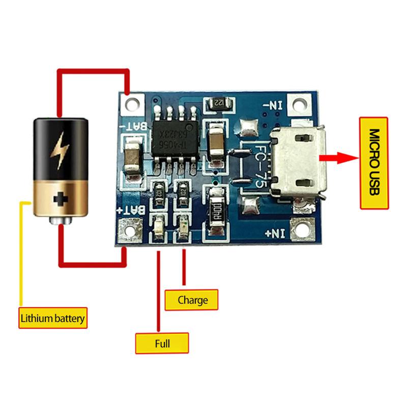 Type-c/Micro/Mini USB 5V 1A 18650 TP4056 Модуль зарядного устройства для литиевой батареи Зарядная плата с защитой