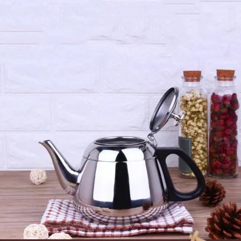 1.2/1.5/2L чайник из нержавеющей стали бытовой чайник с ситечком для чая индукционная плита нагревательный чайник металлический кофейник