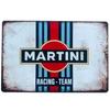 Жестяная табличка Martini Racing Team Винтажный Декор Гаража Мотоспорта Мужская Комната