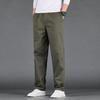Men's Pure Cotton Cargo Pants - Loose Fit, Straight Leg, Plus Size, Spring/Autumn Style