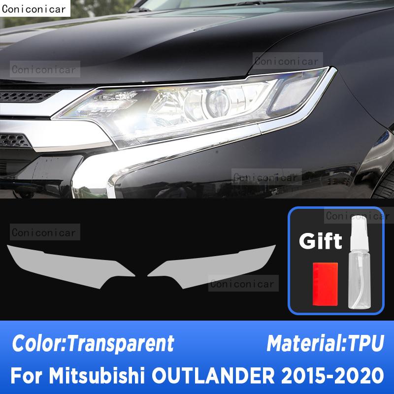 Car Headlight Protection Transparent Anti-Scratch Protective Film TPU Stickers For MITSUBISHI OUTLANDER 2015- Accessories