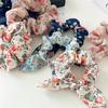 Romantic Floral Print Scrunchies Soft Chiffon Hair Ties Summer Sweet Garden Style Hair Accessories For Teen Girls Party