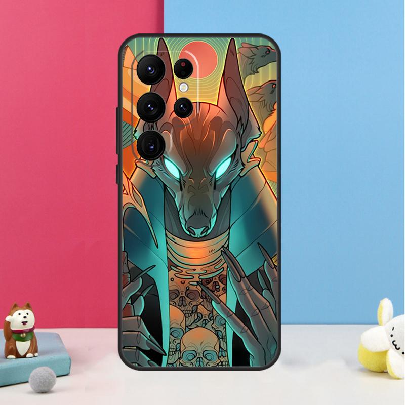 Anubis Ankh Egyptian God Case For Samsung Galaxy S24 S26 Ultra S20 S21 S22 S23 S25 Plus S10 S25 FE Back Cover Shell